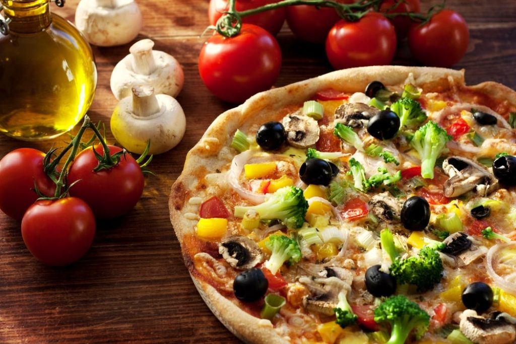 Pizza fra vegetar måltidskasser
